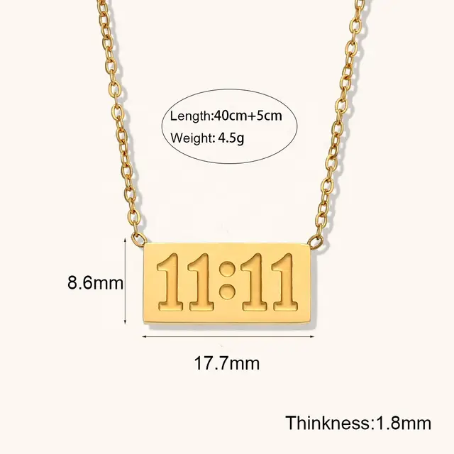 11:11 Gold Necklace - Manifestation Jewelry for Everyday Magic